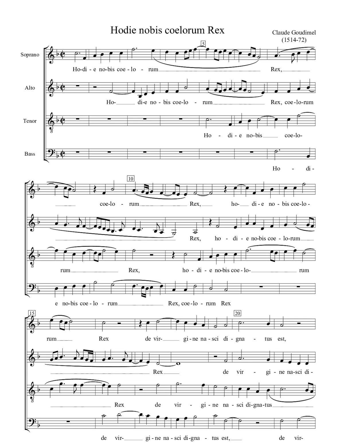 Hodie nobis coelorum - Page 1