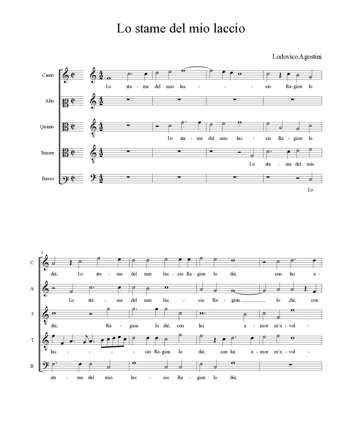 Lo stame del mio laccio - Page 1
