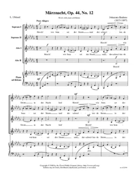 Märznacht, Op. 44, No. 12