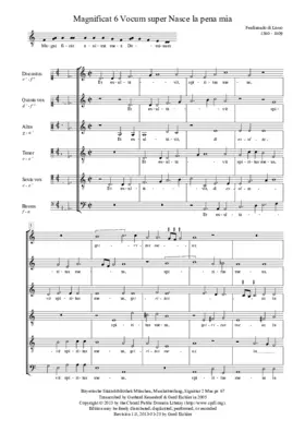Magnificat 6 vocum super Nasce la pena mia