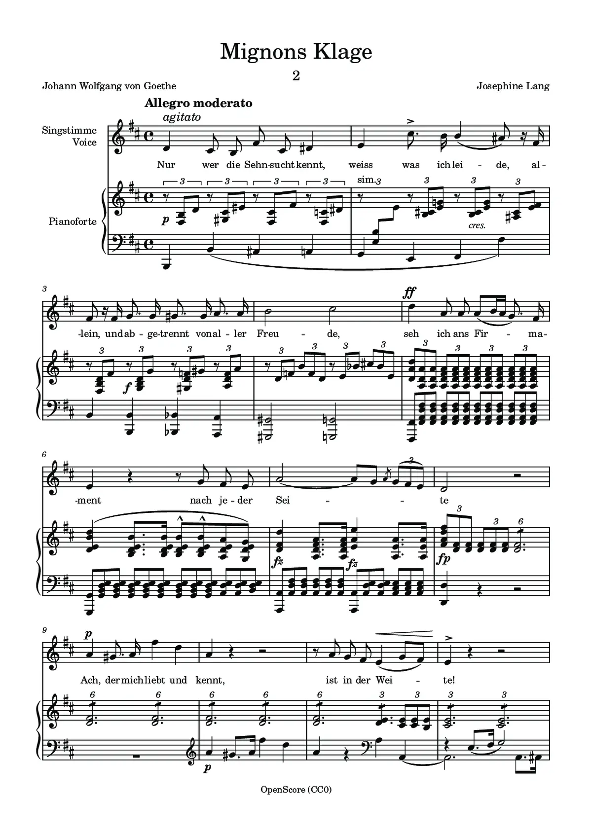 Mignons Klage - Page 1