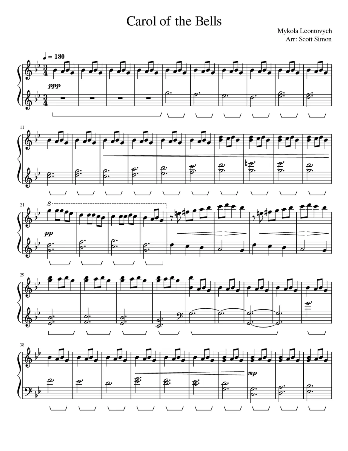 Carol of the Bells - Page 1