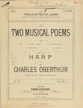 2 Musical poems for the harp