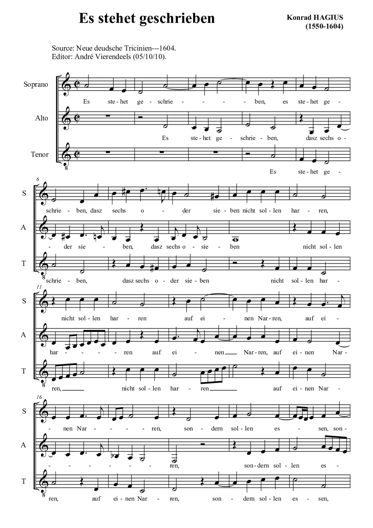 Es stehet geschrieben - Page 1