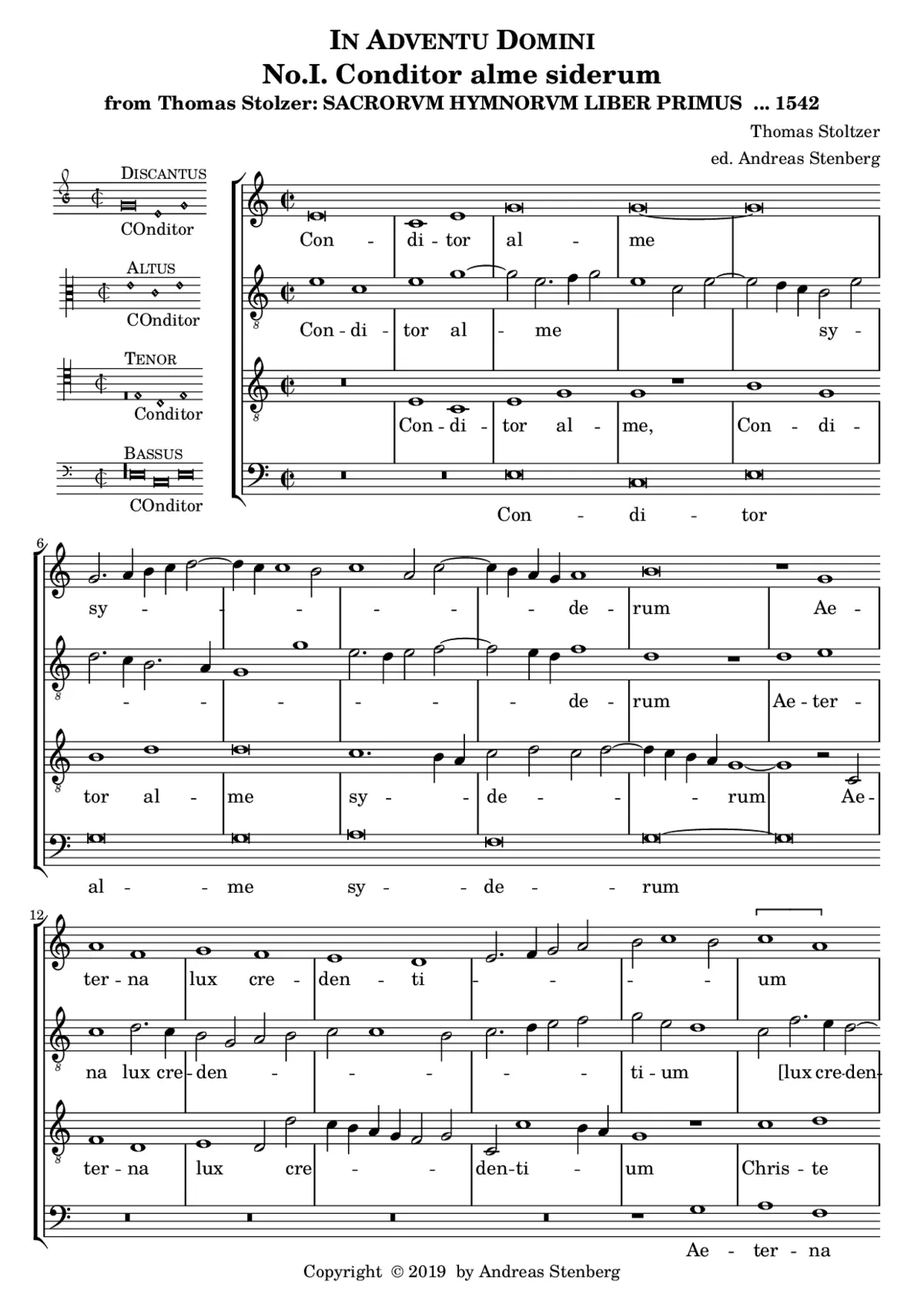 Conditor alme siderum - Page 1