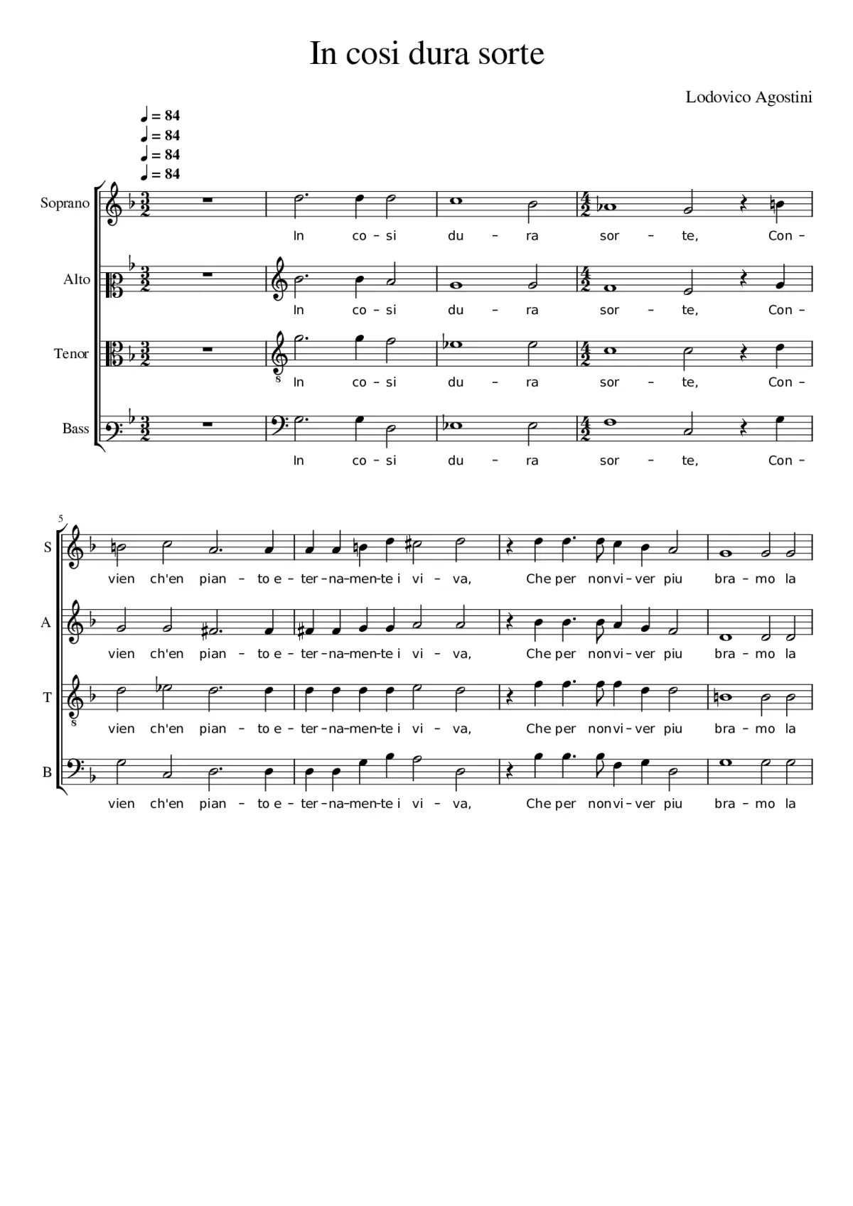 In cosi dura sorte - Page 1