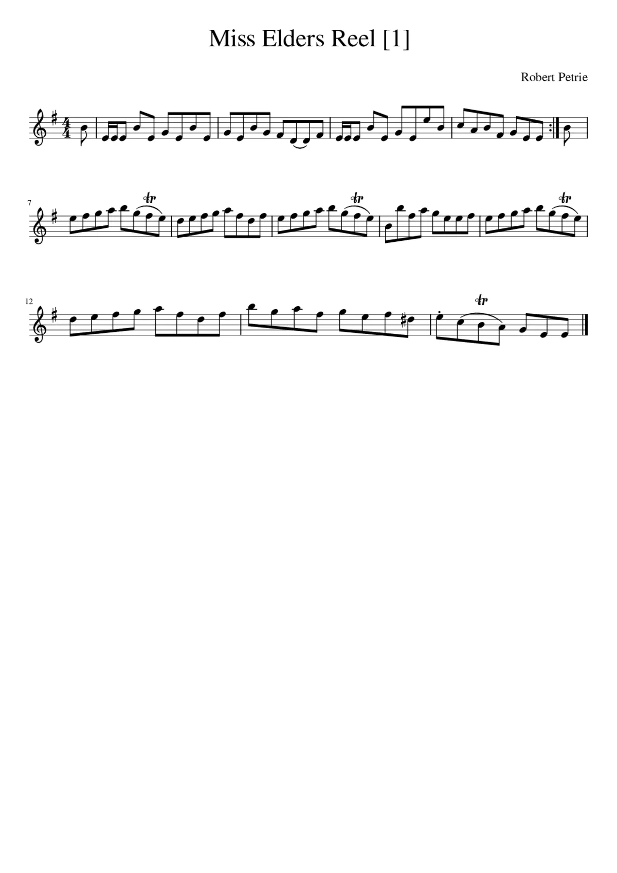 Miss Elders Reel - Page 1