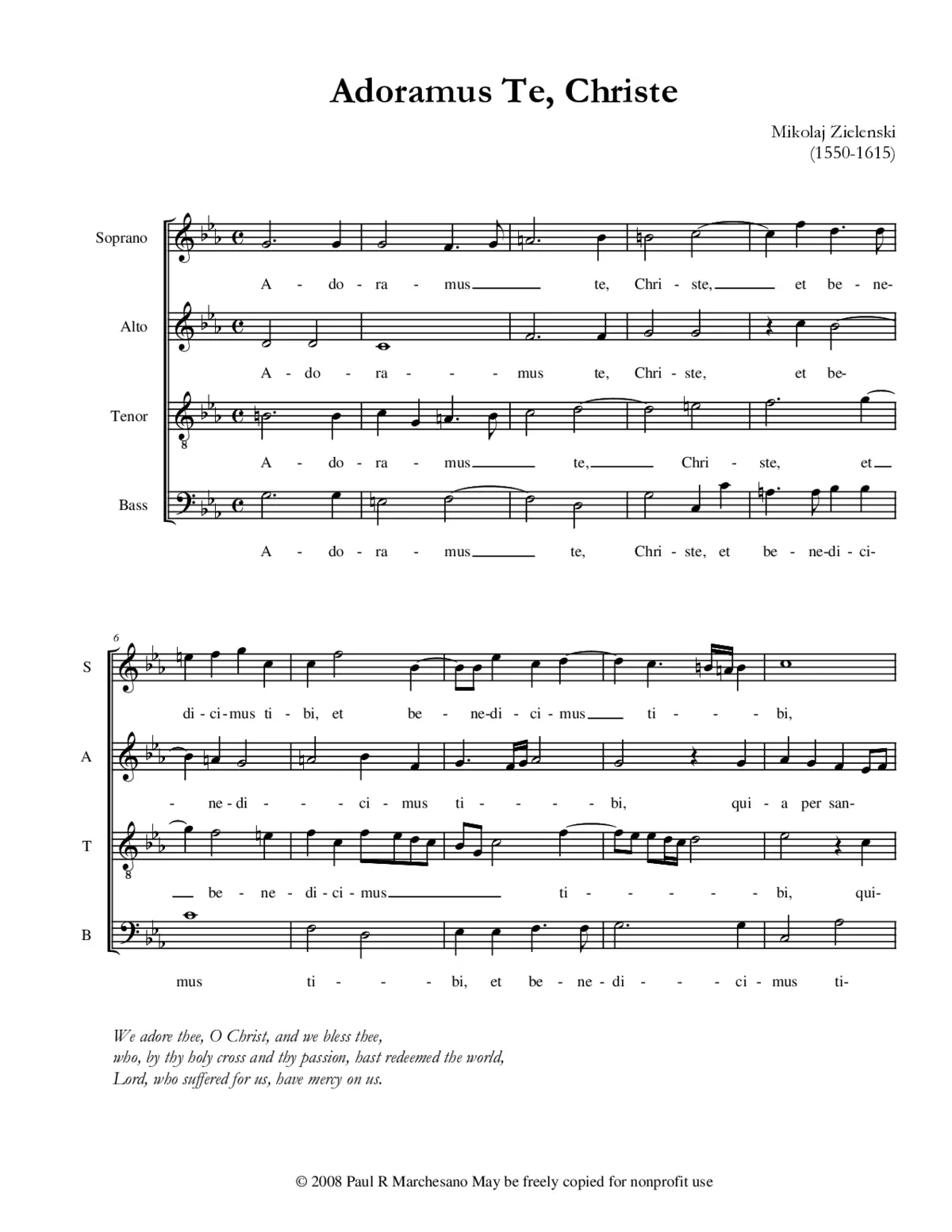 Adoramus te, Christe - Page 1