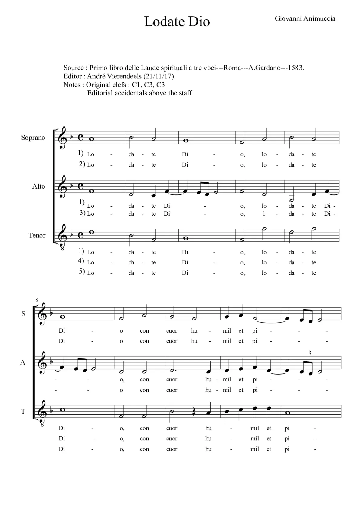 Lodate Dio - Page 1