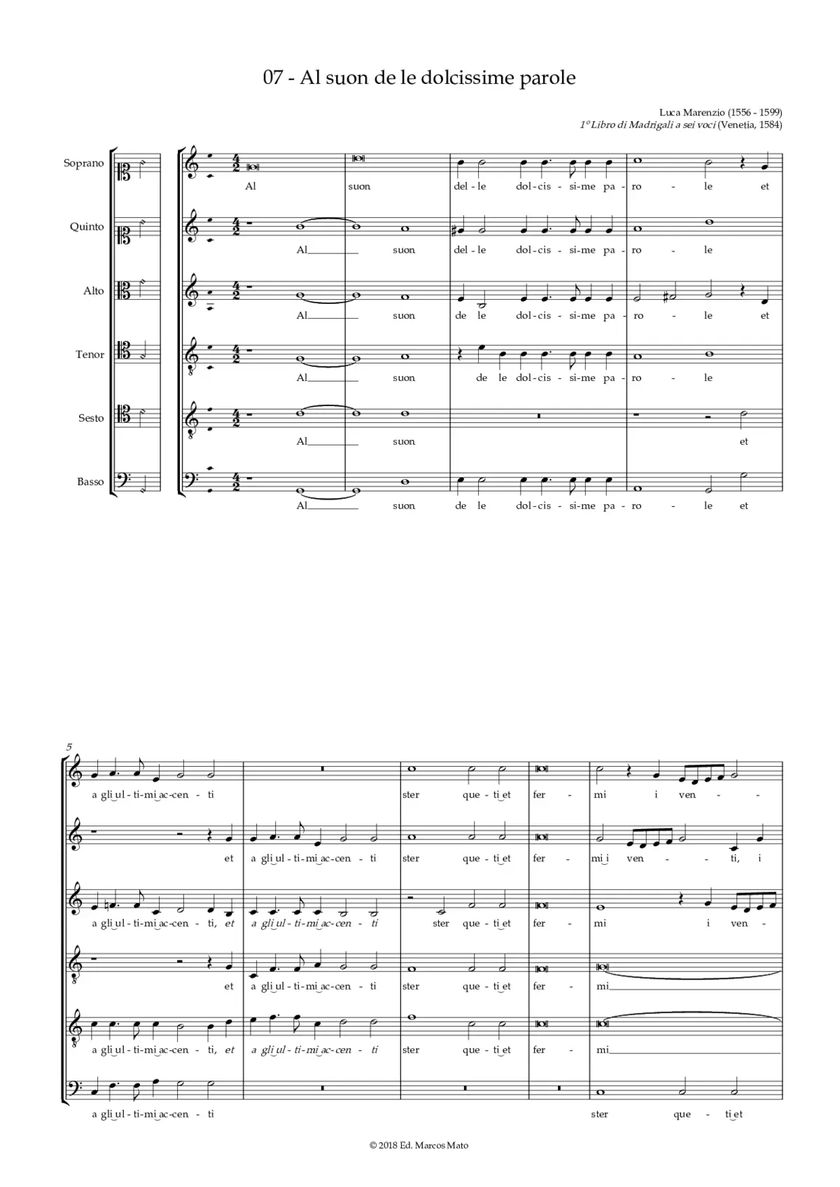 Al suon delle dolcissime parole - Page 1