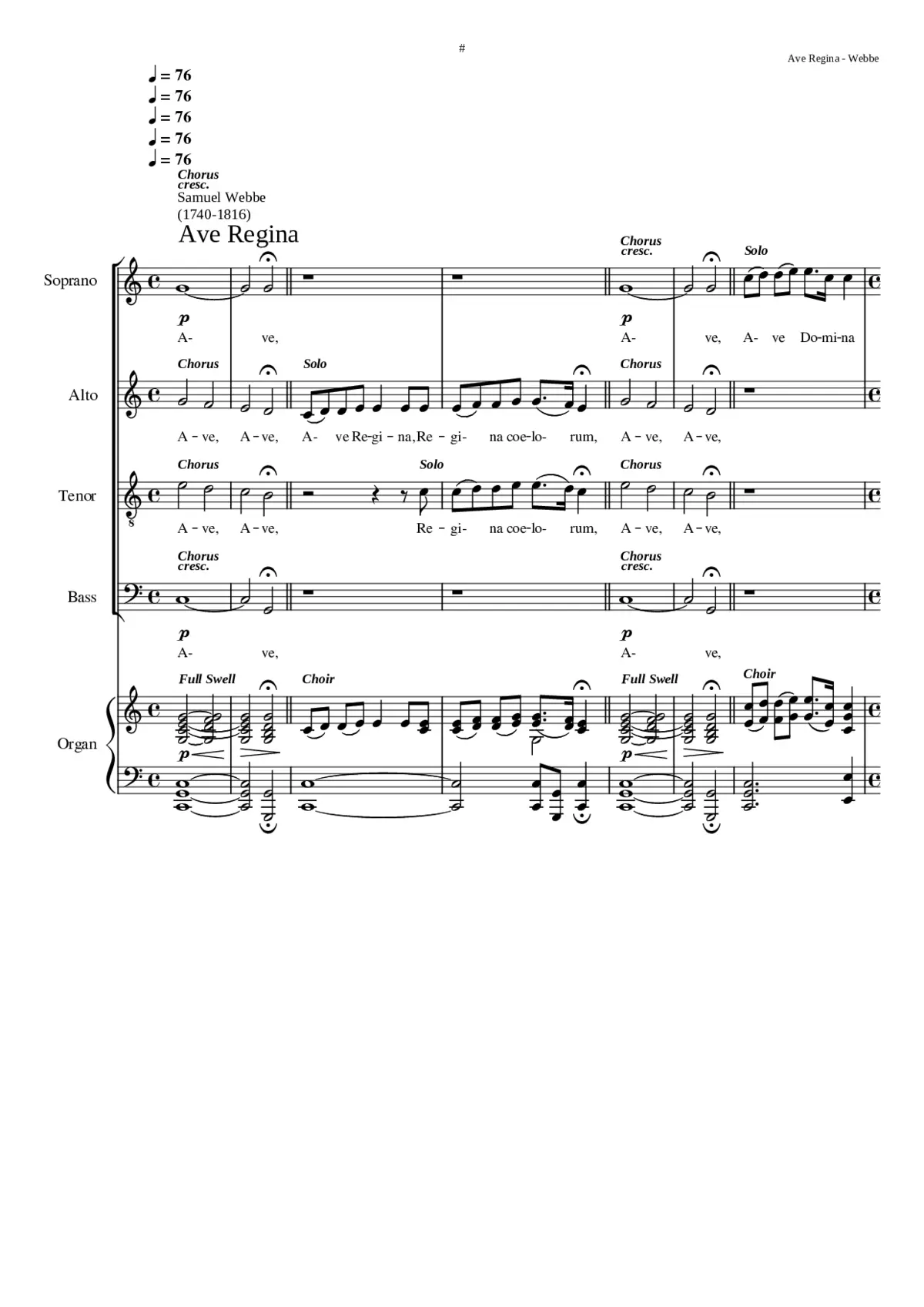 Ave Regina III - Page 1