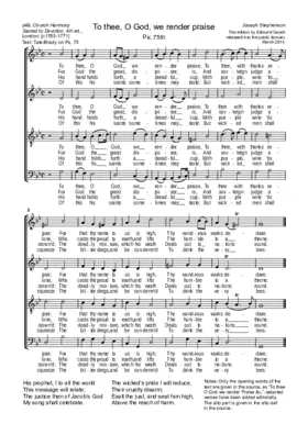To thee, O God, we render praise