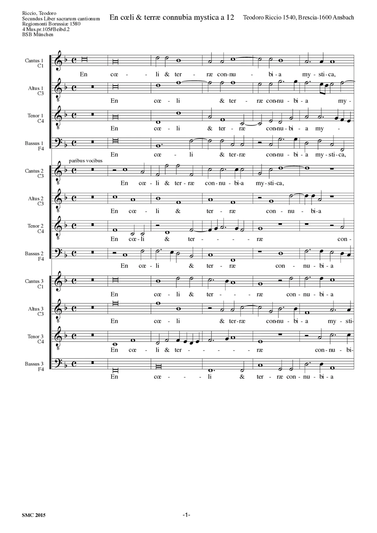 En coeli et terræ connubia mystica - Page 1