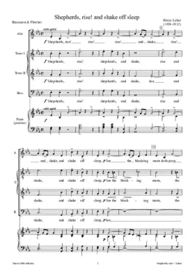 Shepherds, rise! and shake off sleep