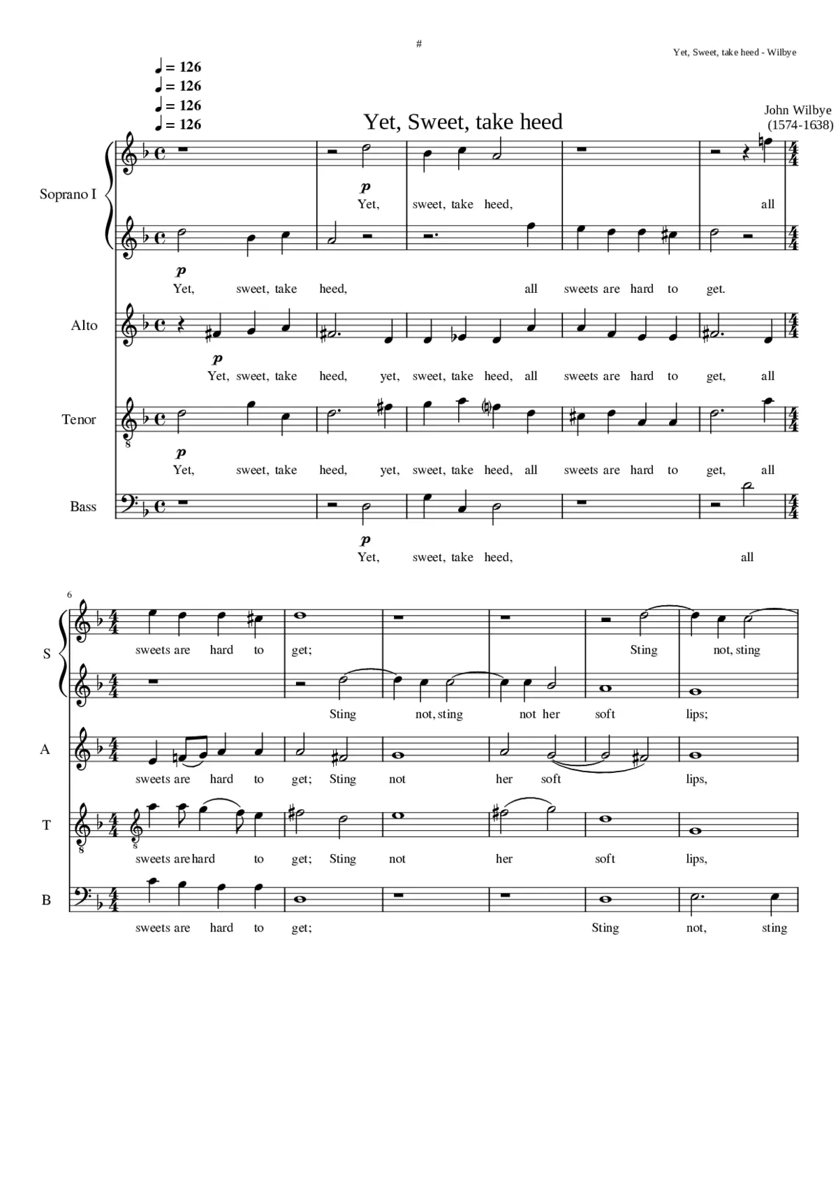 Yet sweet take heed - Page 1