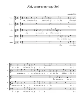 Ahi, come à un vago Sol