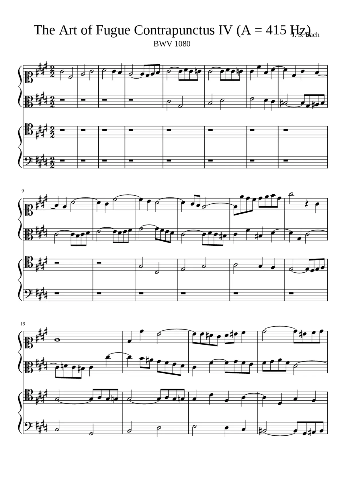 Die Kunst der Fuge BWV 1080 - Page 1