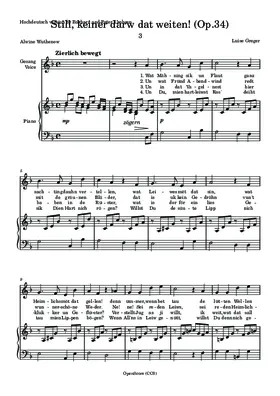 Still, keiner darw dat weiten! Op.34