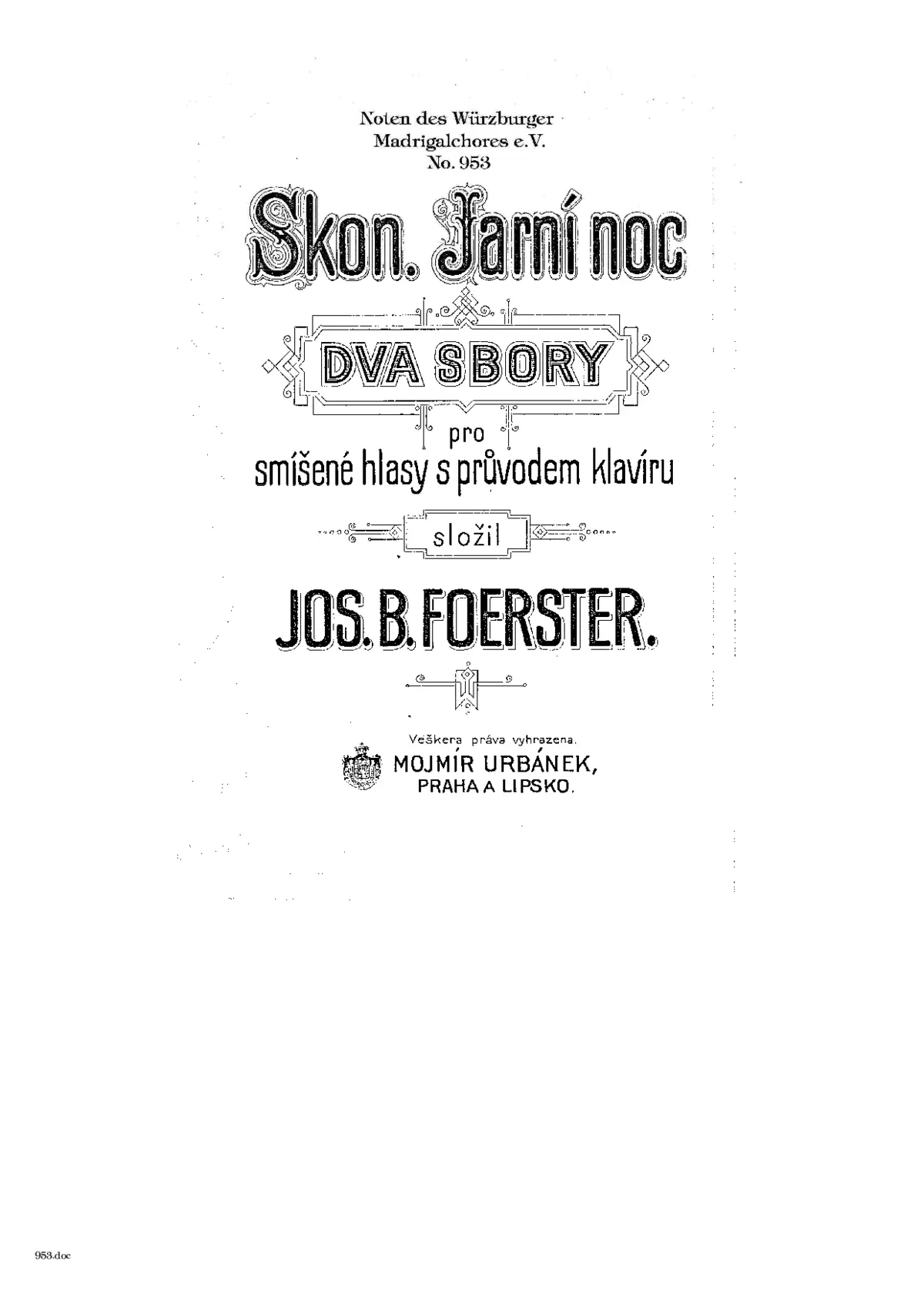 2 Sbory pro smíšené hlasy s průvodem klavíru - Page 1