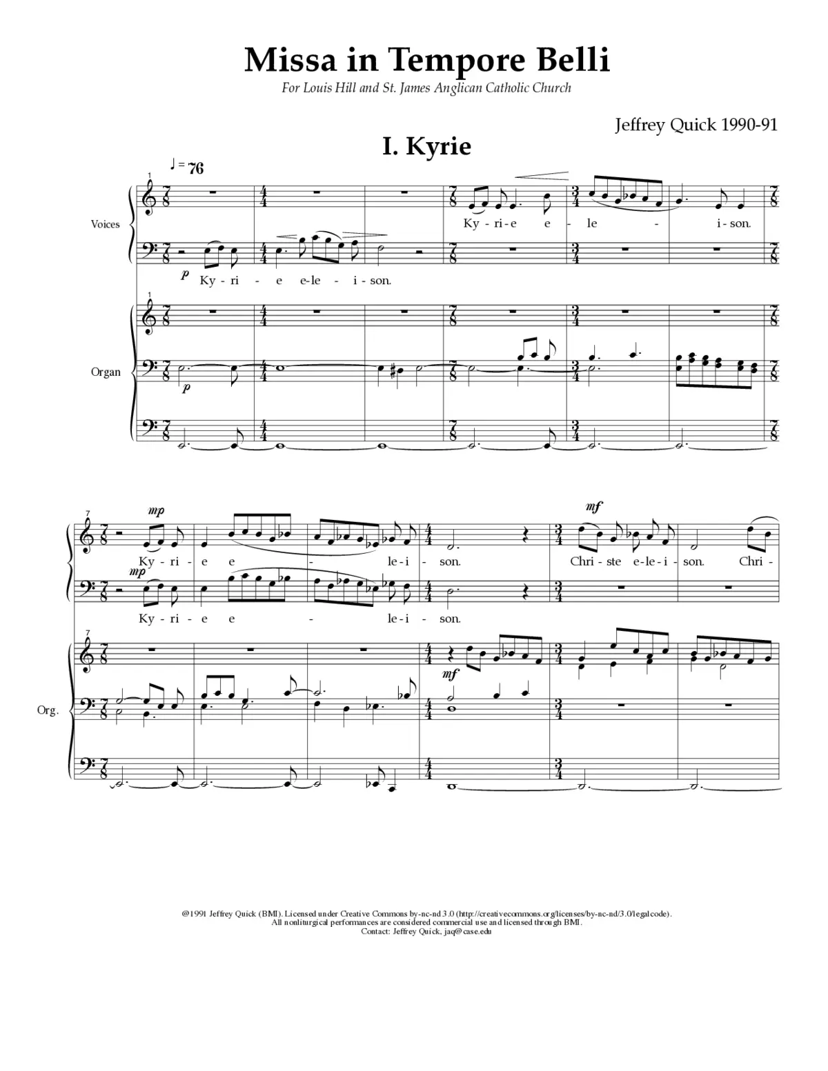 Missa in tempore belli - Page 1