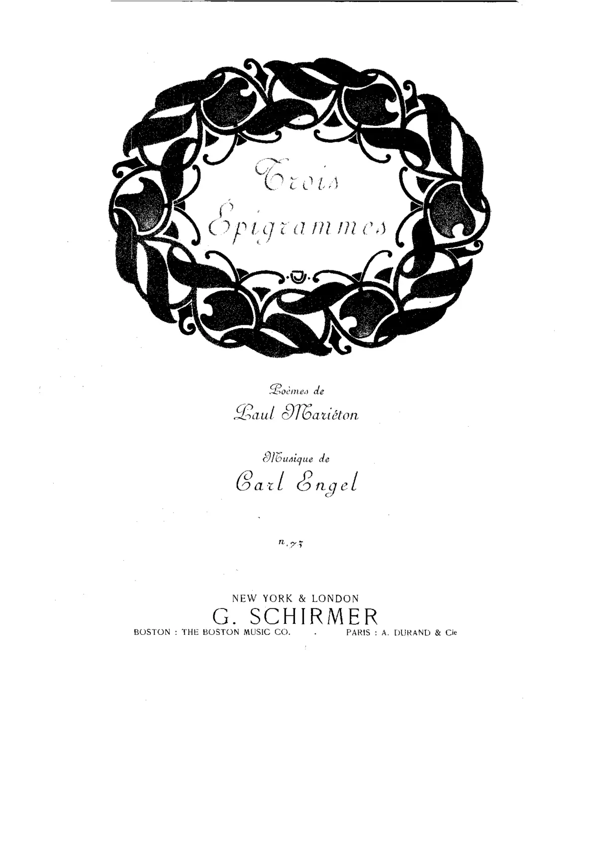 Trois epigrammes - Page 1