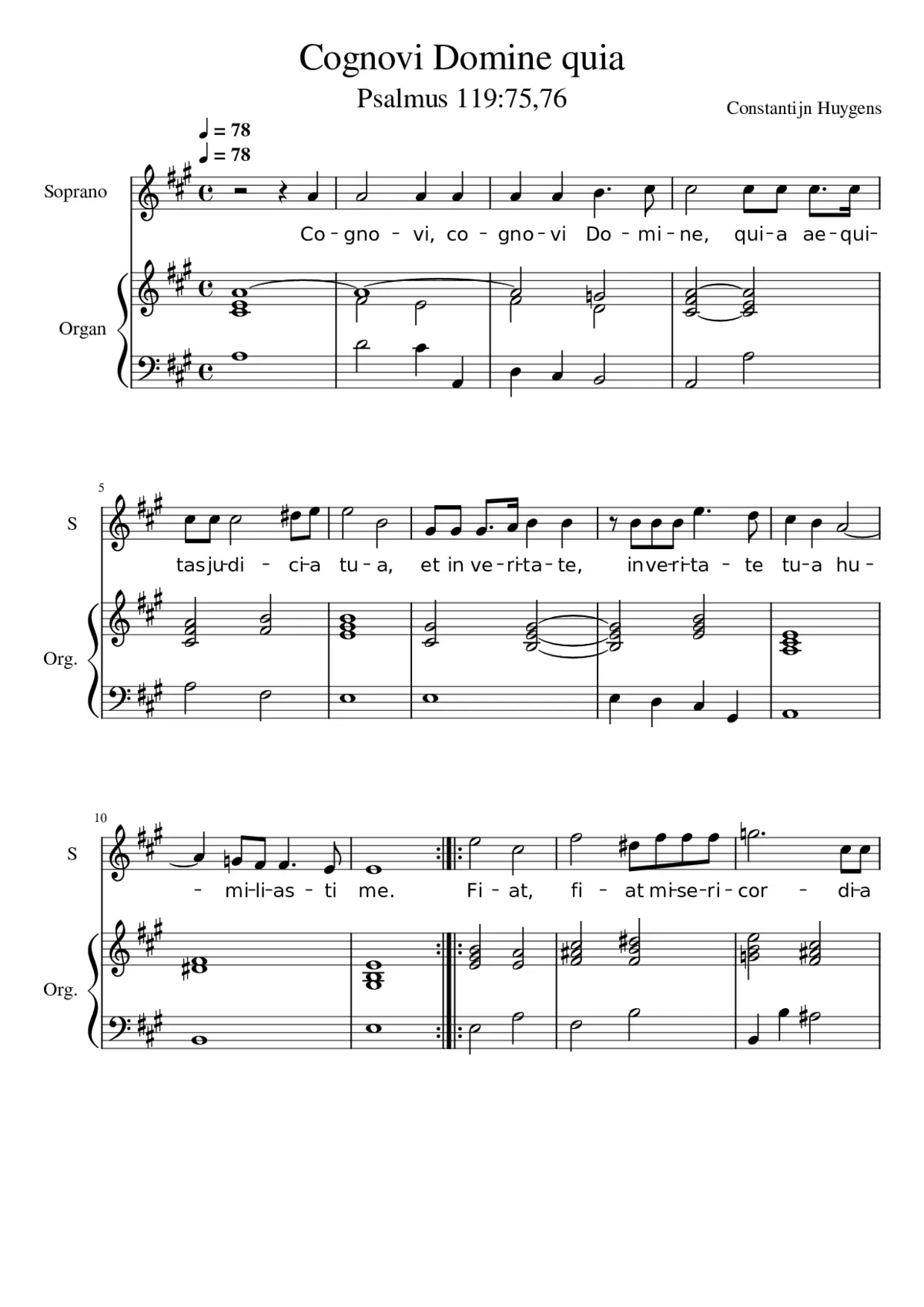 Cognovi Domine quia - Page 1