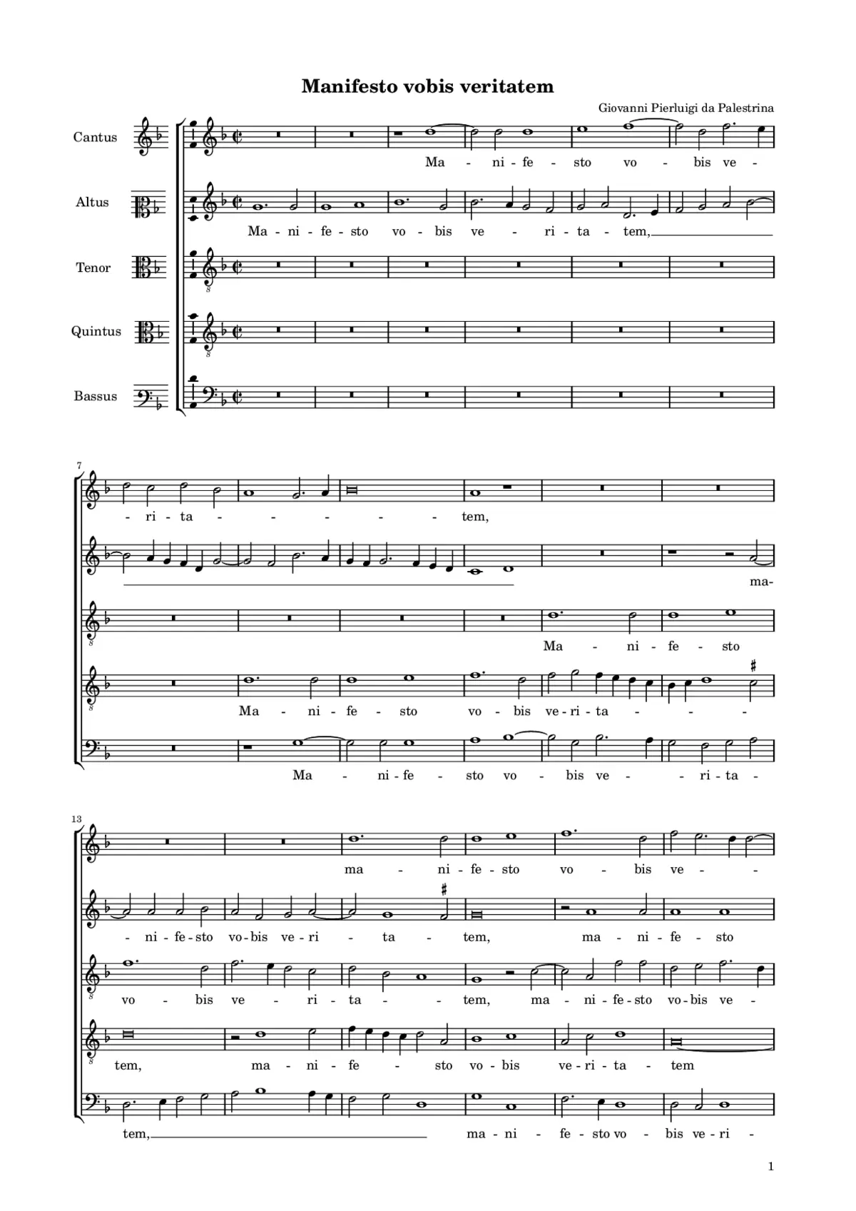Manifesto vobis veritatem - Page 1