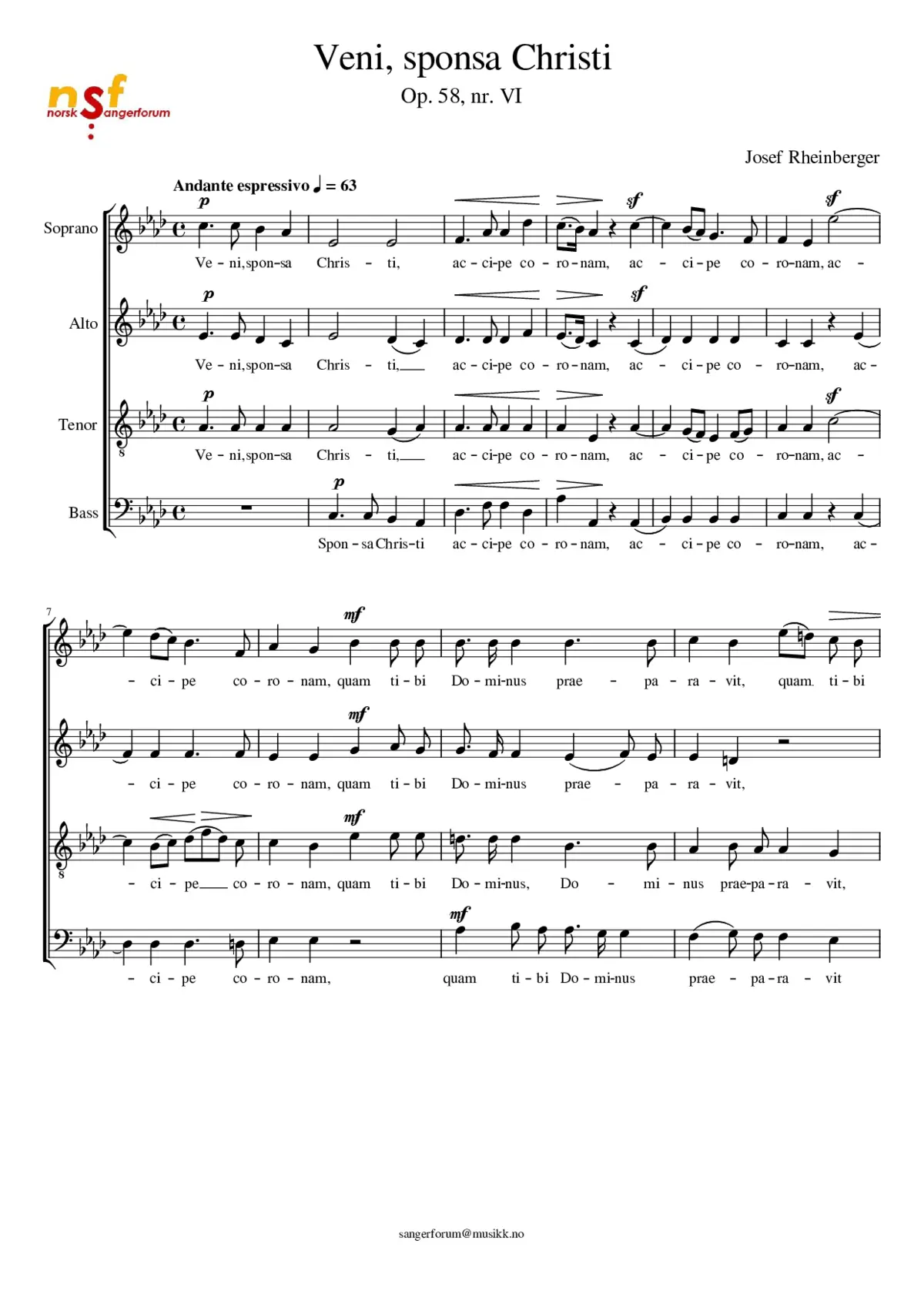 Veni Sponsa Christi - Page 1