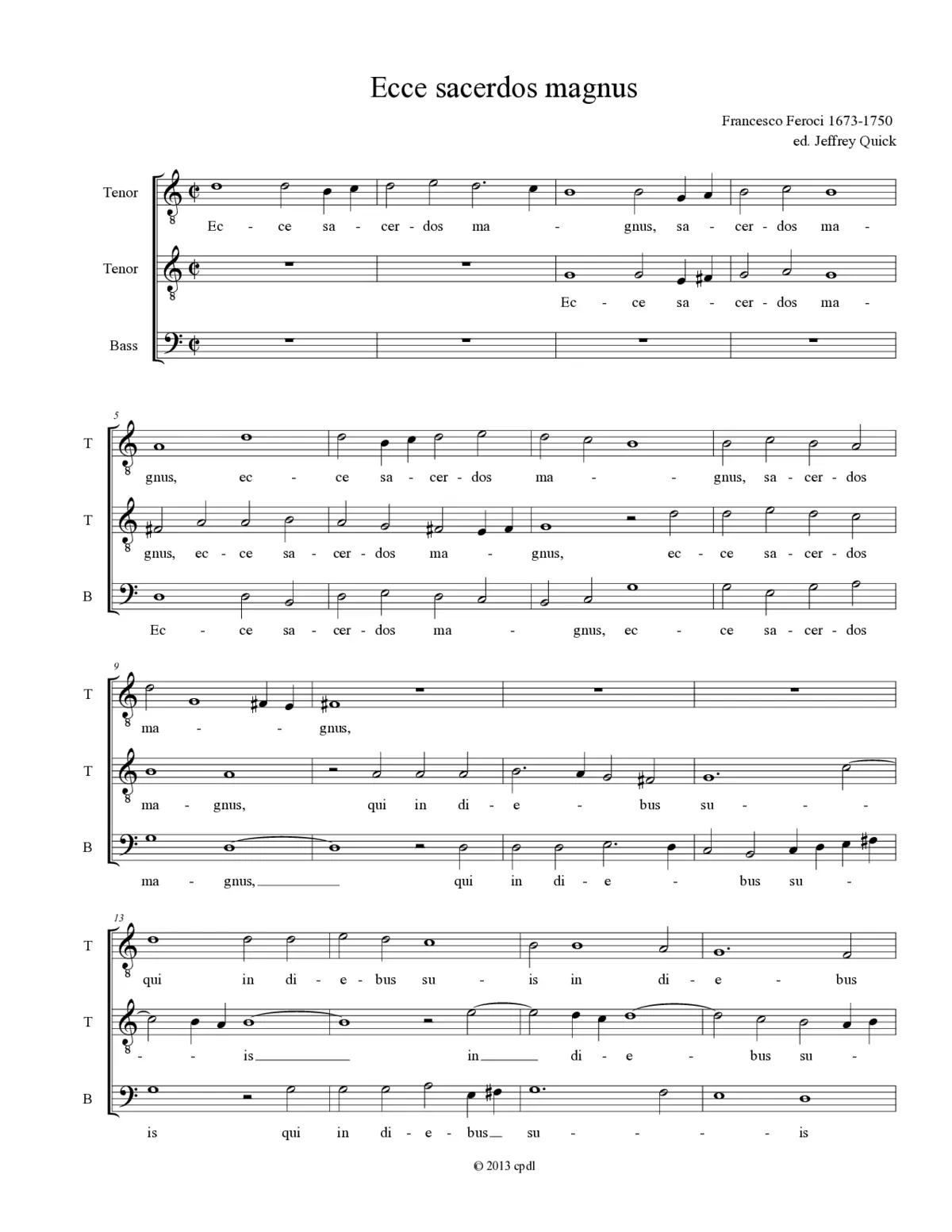 Ecce sacerdos magnus - Page 1