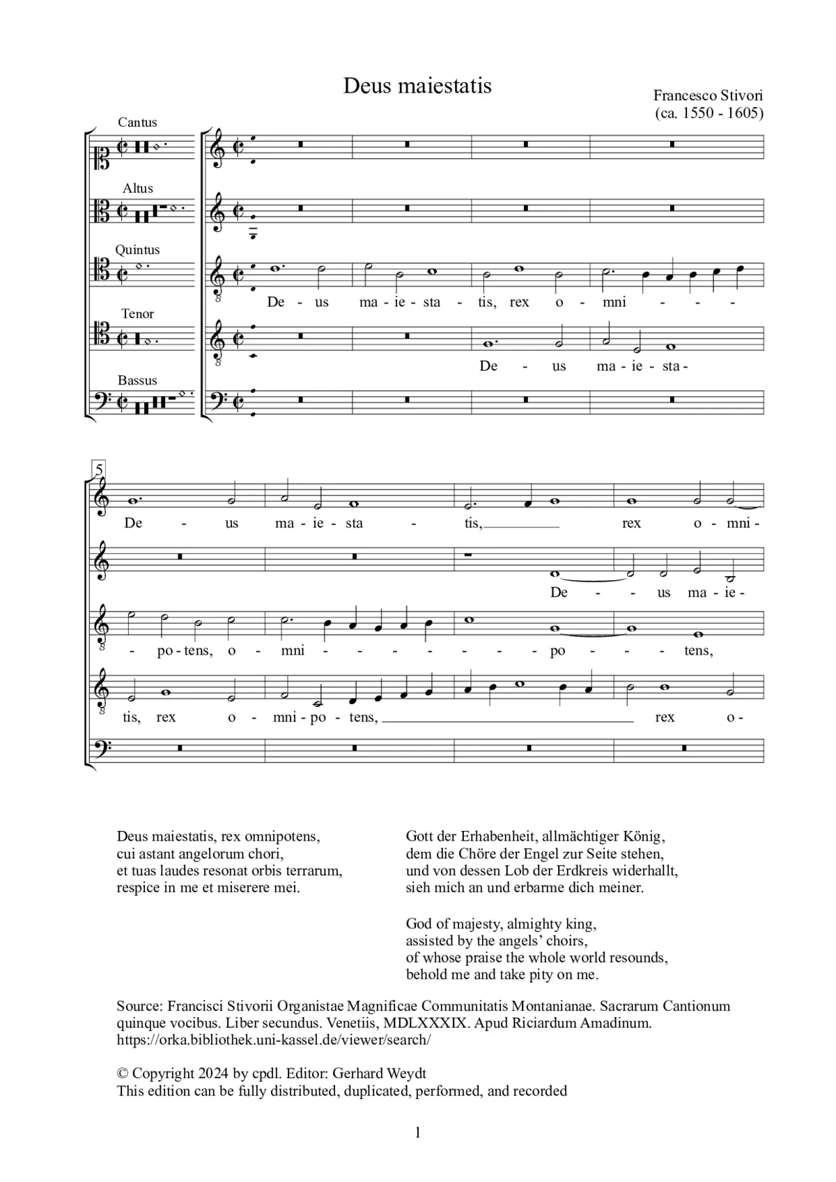 Deus maiestatis - Page 1