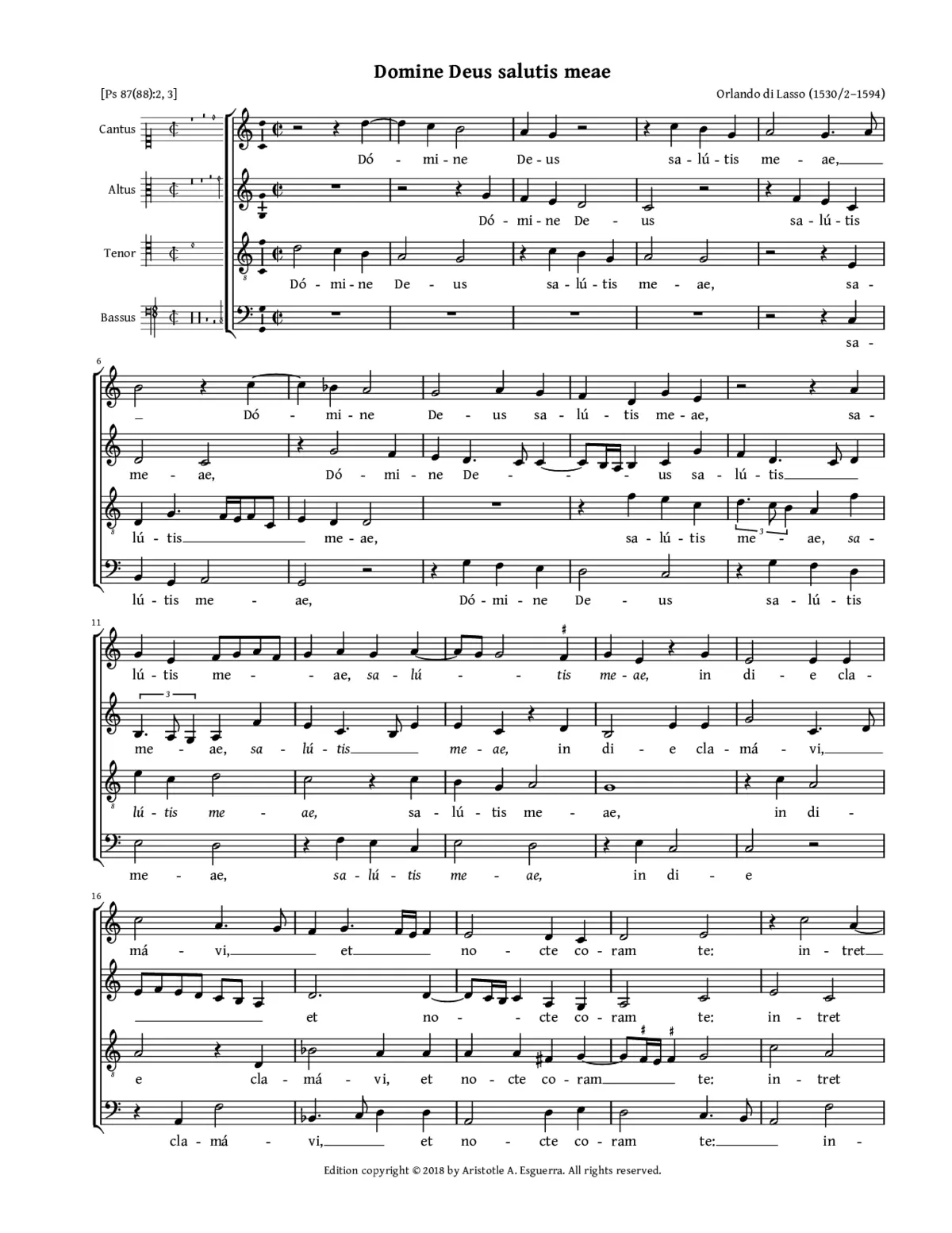 Domine Deus salutis meae - Page 1
