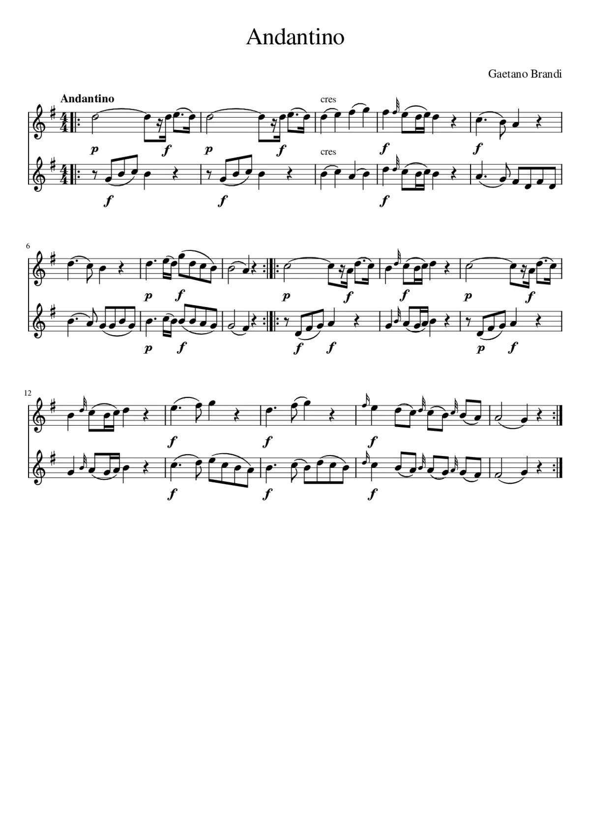 Andantino - Page 1