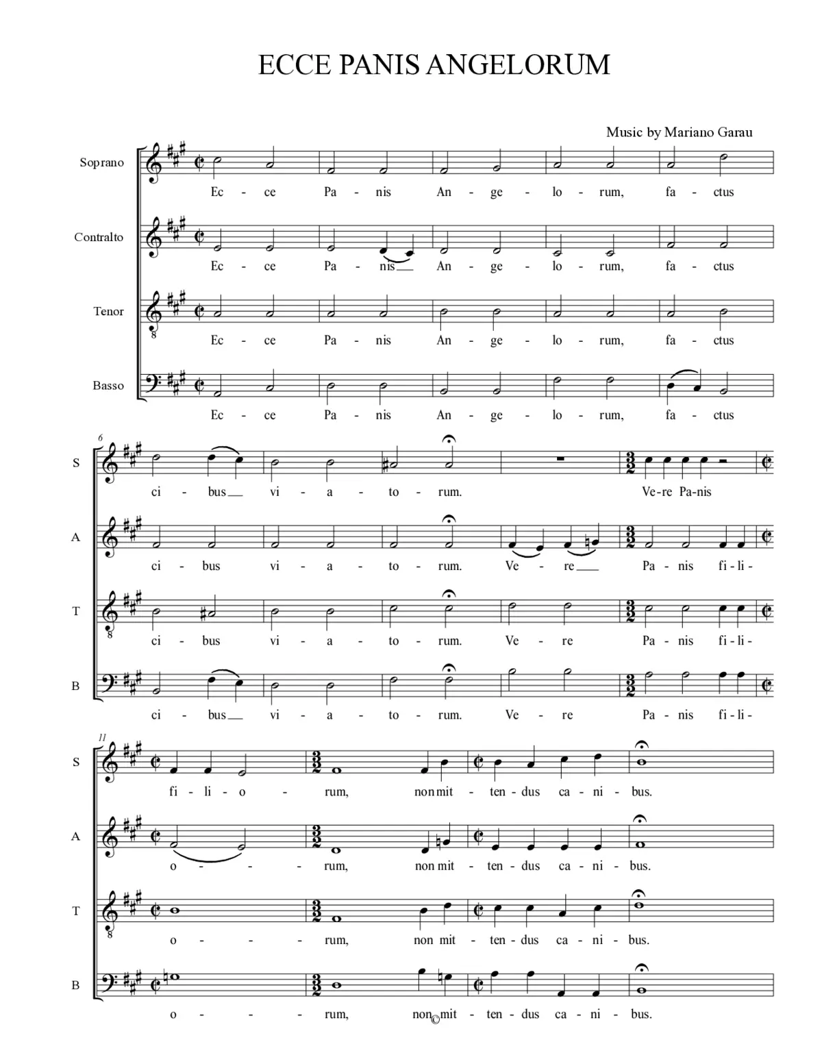 Ecce Panis Angelorum - Page 1