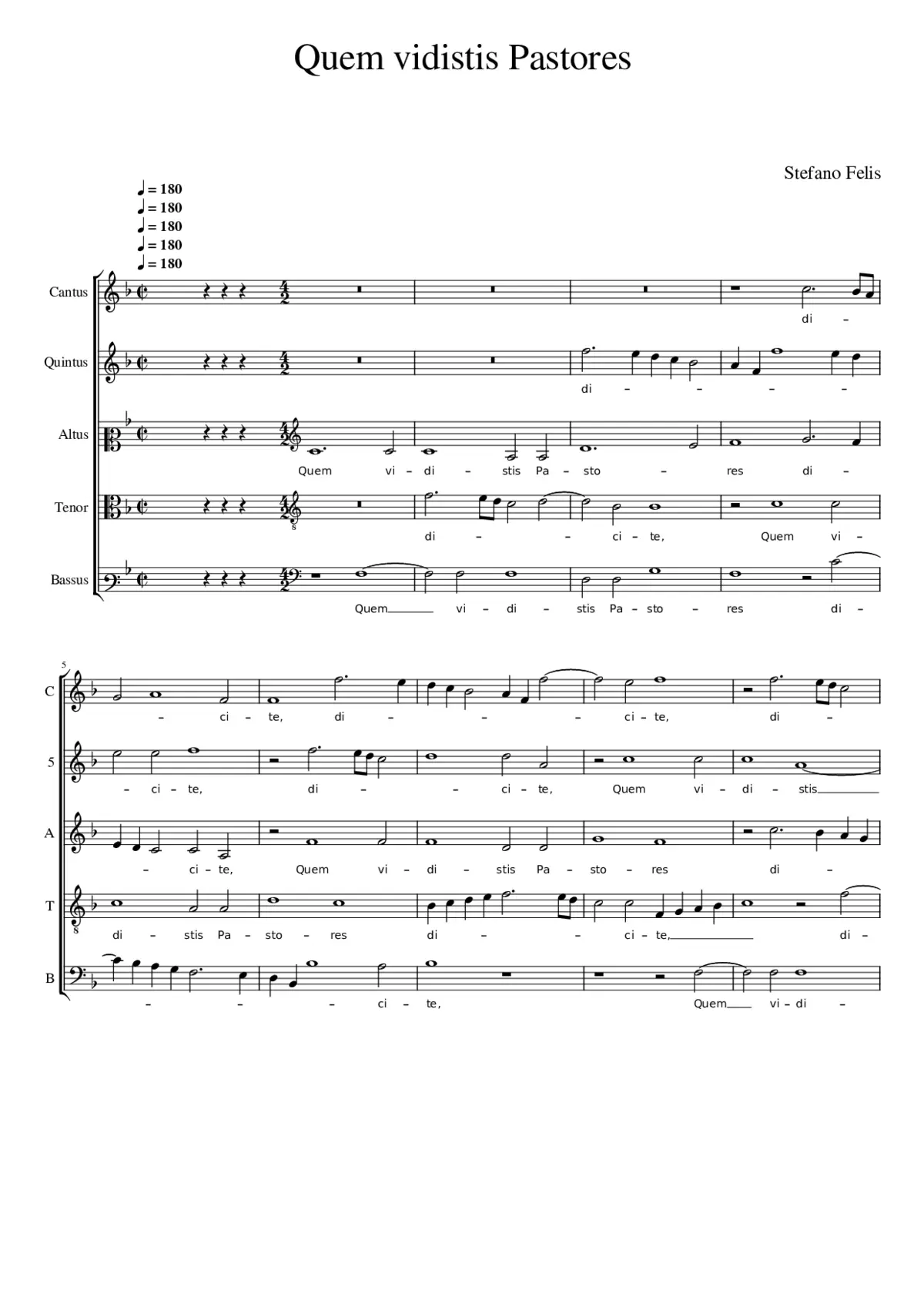 Quem vidistis Pastores - Page 1