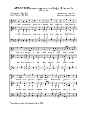 Disposer supreme, and Judge of the earth (I)