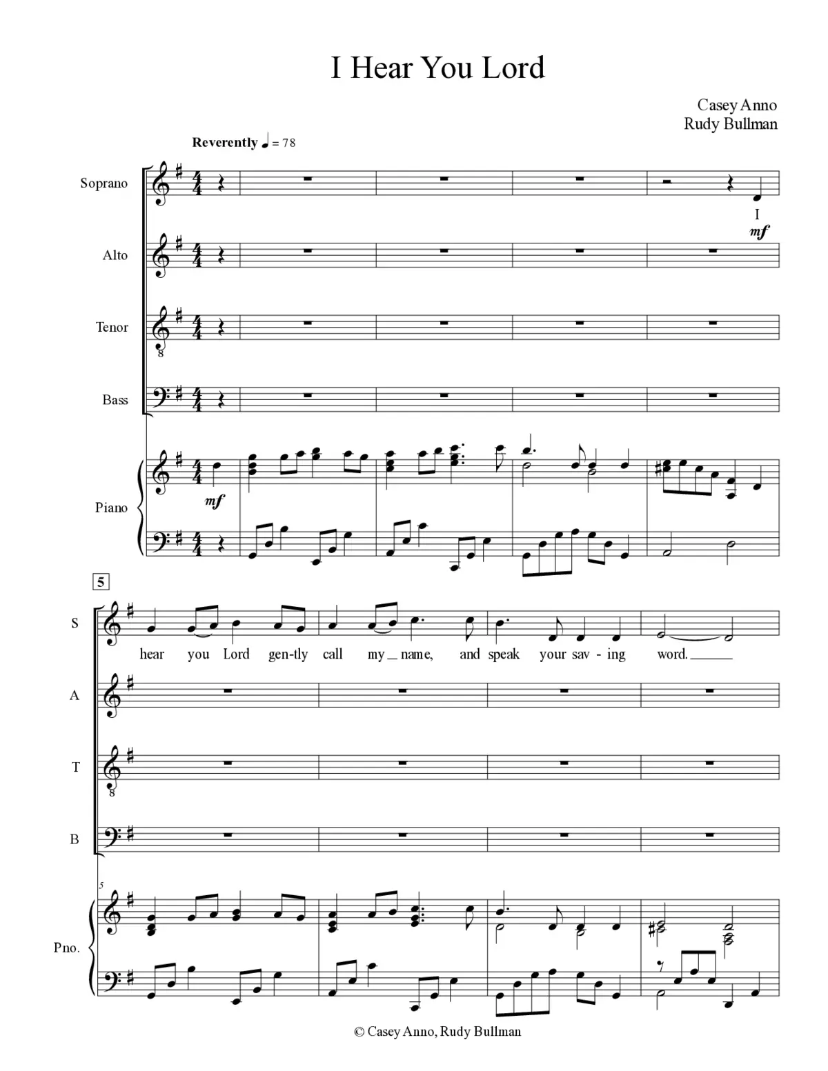 I hear you, Lord - Page 1