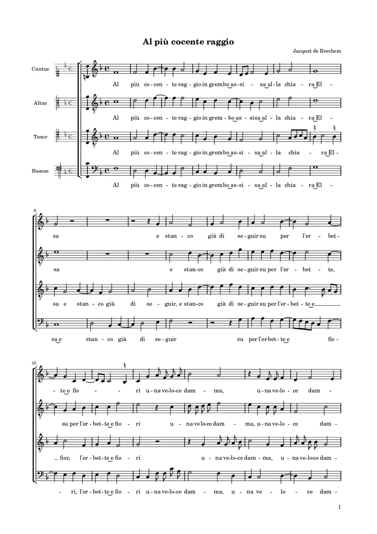 Al più cocente raggio - Page 1