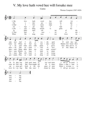 V. My love hath vowd hee will forsake mee