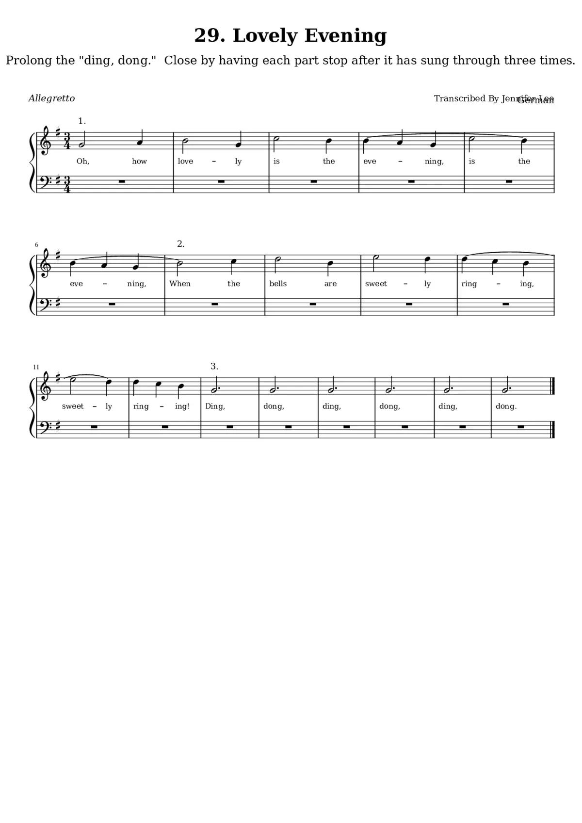 O How Lovely Is The Evening - Page 1