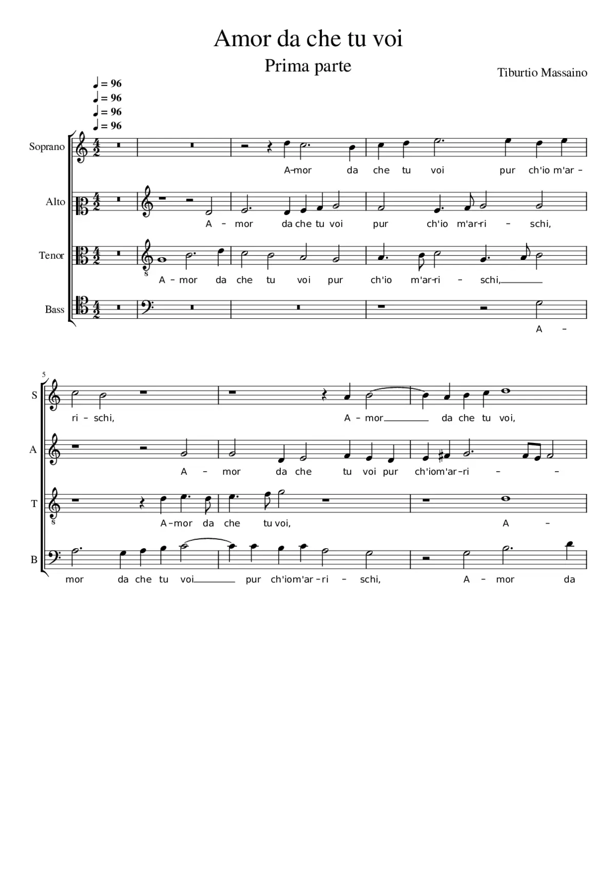 Amor da che tu voi - Page 1