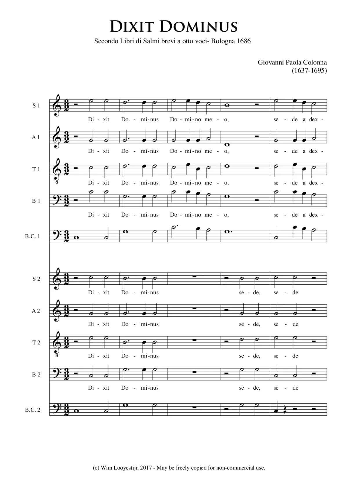 Dixit Dominus - Page 1