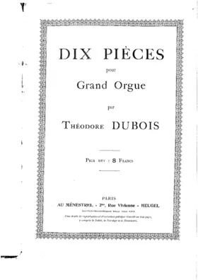 10 Pièces pour grand orgue