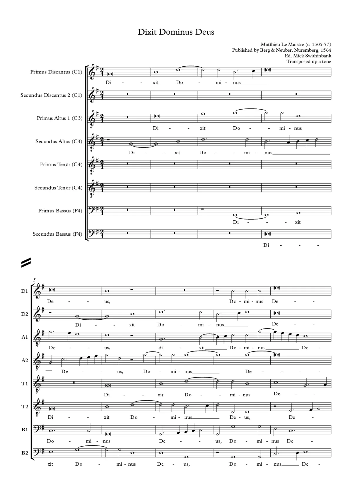 Dixit Dominus Deus - Page 1