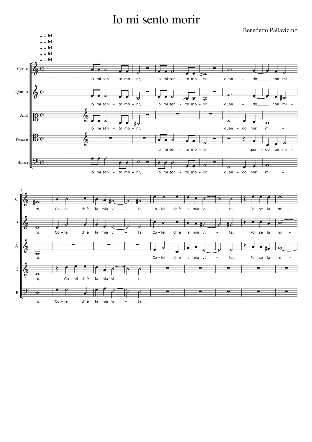 Io mi sento morir - Page 1