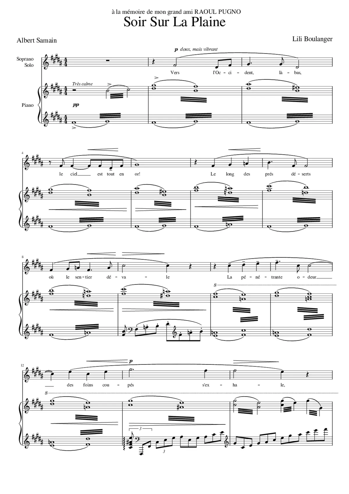 Soir Sur La Plaine - Page 1