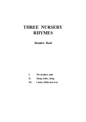 Three Nursery Rhymes