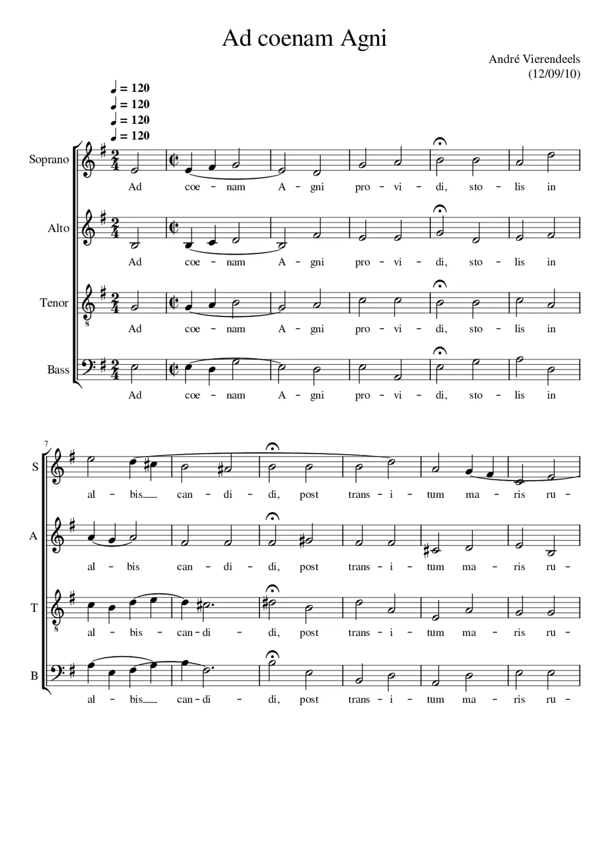 Ad coenam agni I - Page 1