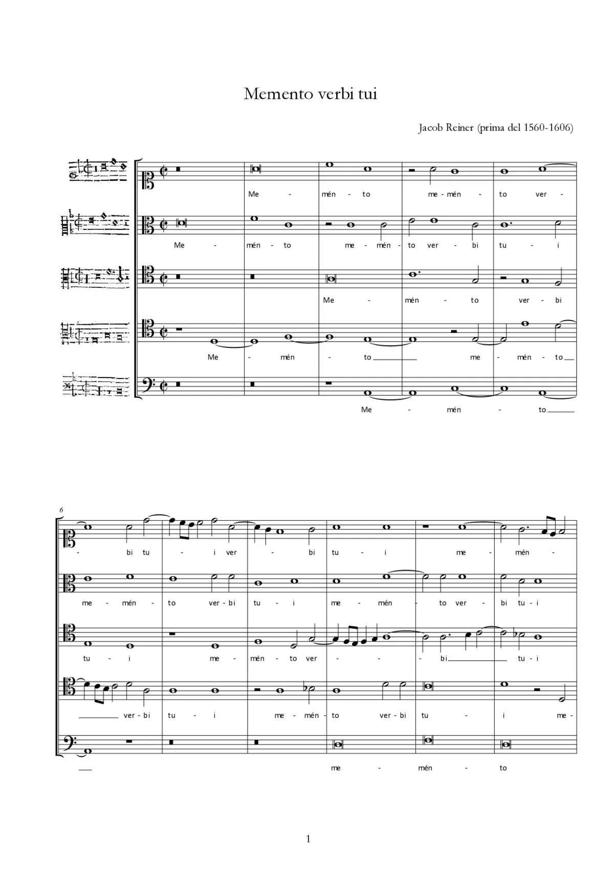 Memento verbi tui servo tuo - Page 1