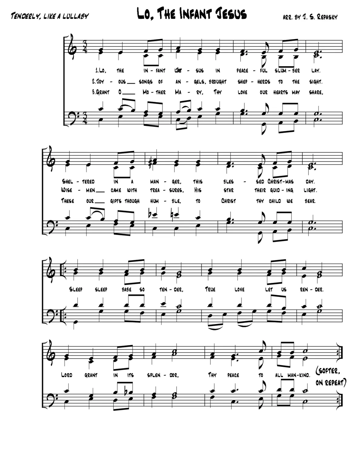 Lo, the infant Jesus - Page 1