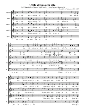 Occhi del mio cor vita